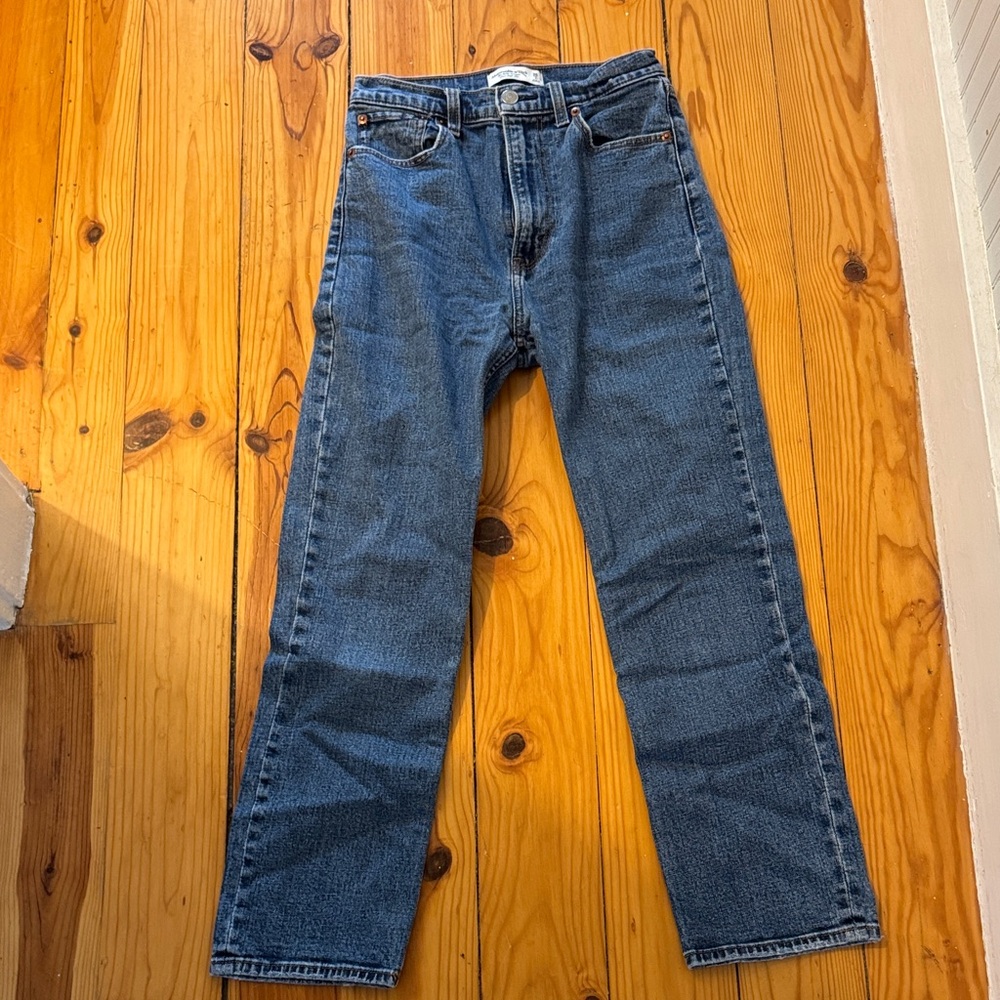 Abercrombie & Fitch Ankle Straight Ultra High Rise